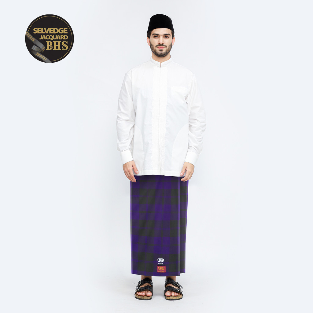 Sarung BHS Excellent Gold Motif E51 KDT Ungu Hijau 01