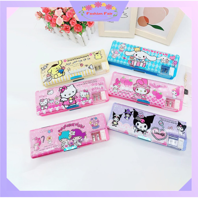 

FASHION FAIR S5984 Kotak Pensil Sanrio / Kotak Pensil Magnet 2 Sekat / Kotak Pensil Anak Dilengkapi Rautan / Kotak Pensil Karakter Lucu