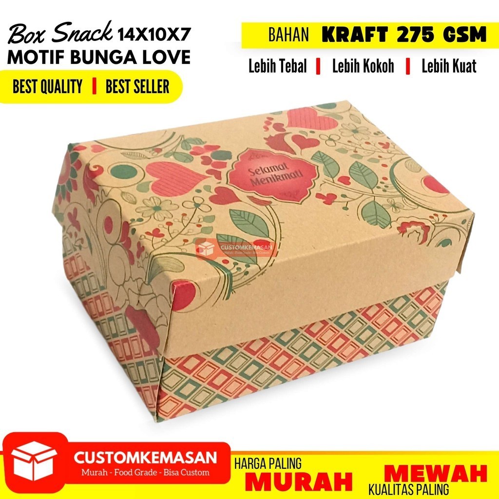 Box Snack 14x10x7 / Box Snack Motif / Snack Box / Kardus Snack / Dus Snack Box / Kardus Snack / Dus 