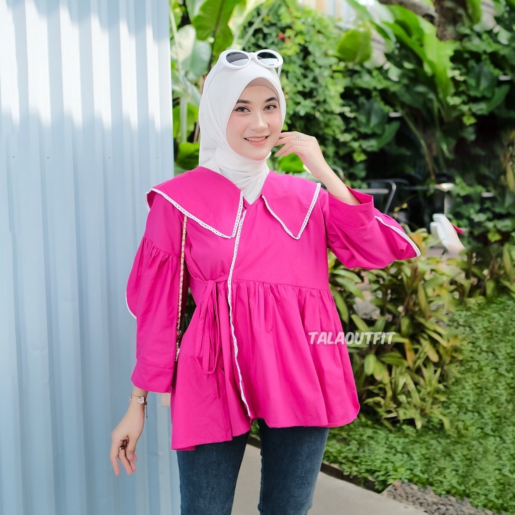 ALLURA BLOUSE - Blouse Cotton Poplin Top Blouse Korean Style Outfit Atasan Wanita Outfit Wanita