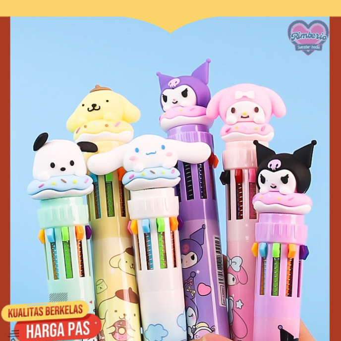 

[GROSIR ATK] PULPEN 10 WARNA 3D DOLL SANRIO EDITION / PULPEN MEKANIK 10 WARNA LUCU KARAKTER LUCU LG