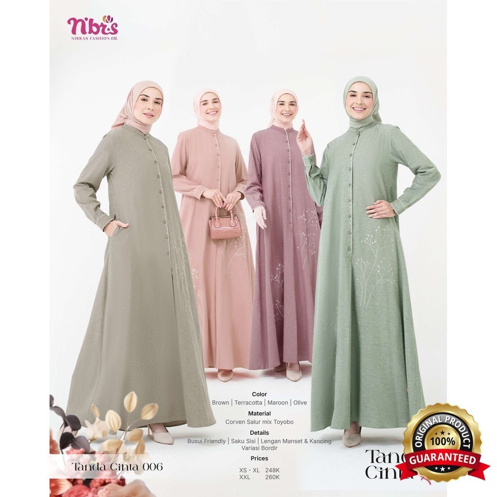 SabilaMall - Gamis Wanita Dewasa Terbaru Tanda Cinta 006 by Nibras