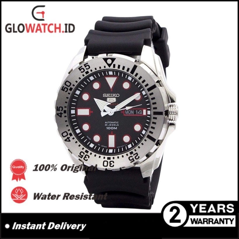 Jam Tangan Pria Seiko SRP601J1 5 Sports Automatic 24 Jewels Black Dial Original (Garansi 2 tahun) / 