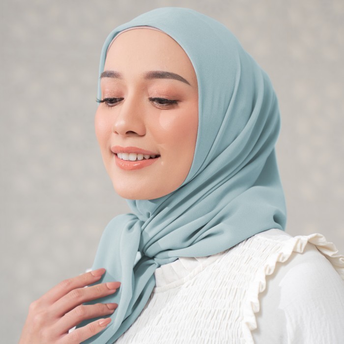 Sabiya Series | Instant Hijab Segi Empat Vol. 2 - Baby Blue