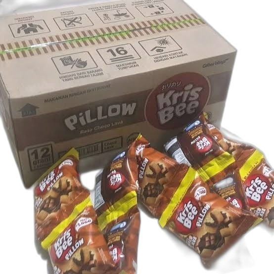 

Kris bee pillow rasa strawberry dan coklat per 1dus