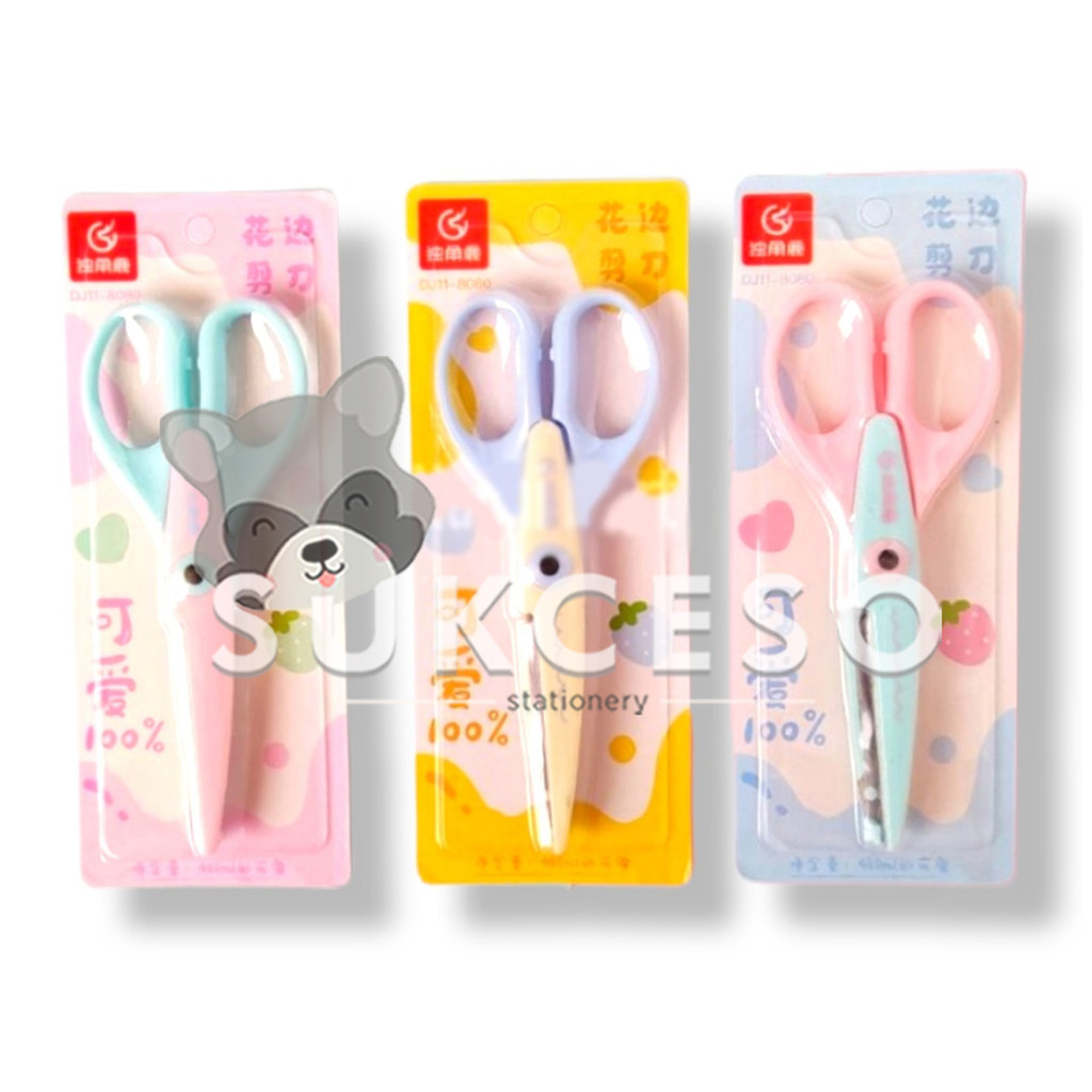 

Fancy Gunting Zig Zag 8080 Wavy Scissors Warna Pastel