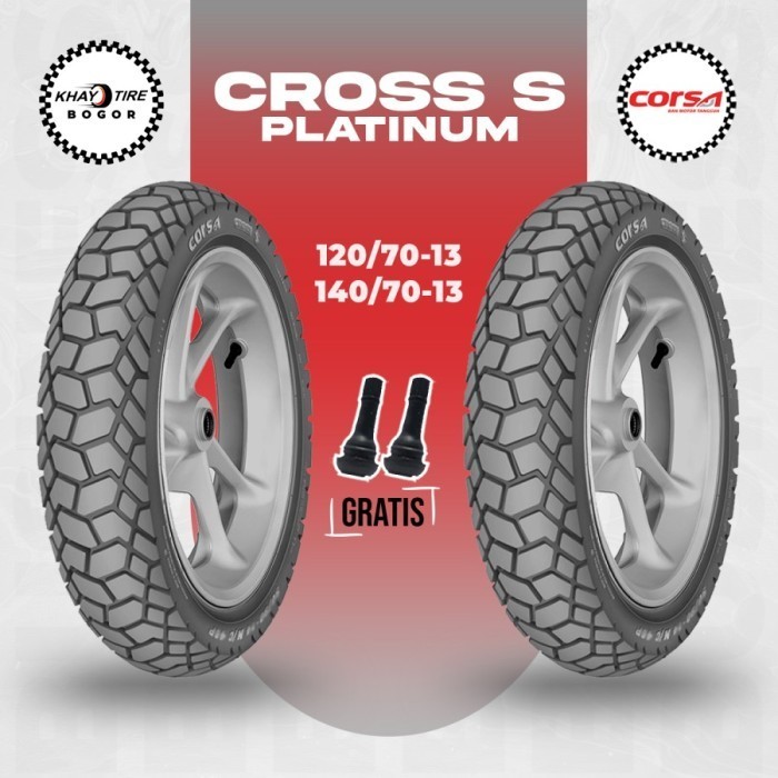 Sepasang Ban Motor YAMAHA NMAX-CROSS S PLATINUM 120/70-13 & 140/70-13