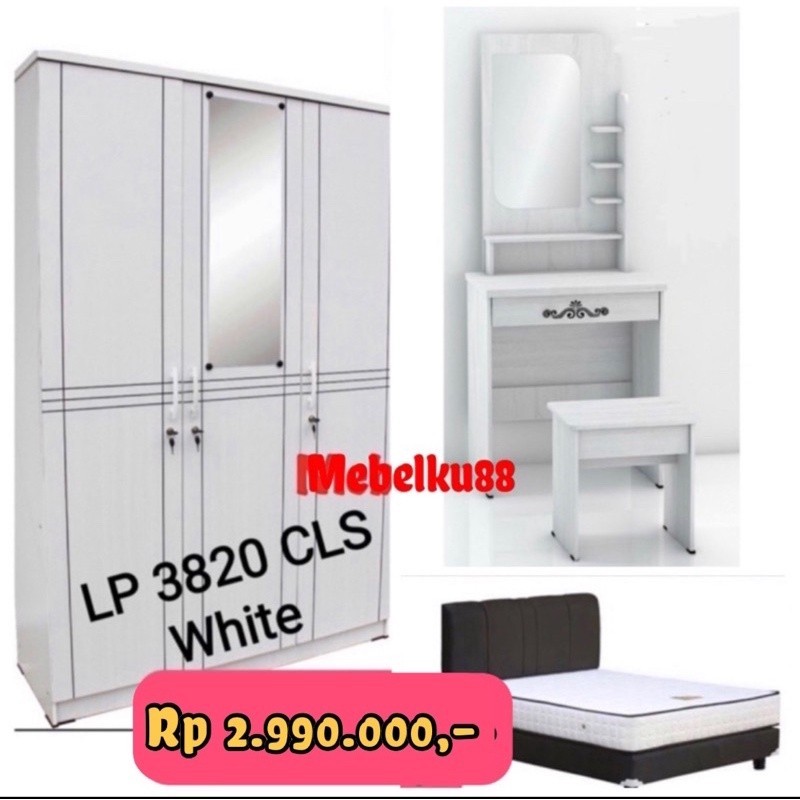 Promo Termurah Paket isi kamar bedset komplit set springbed, lemari dan meja rias by Medanhome