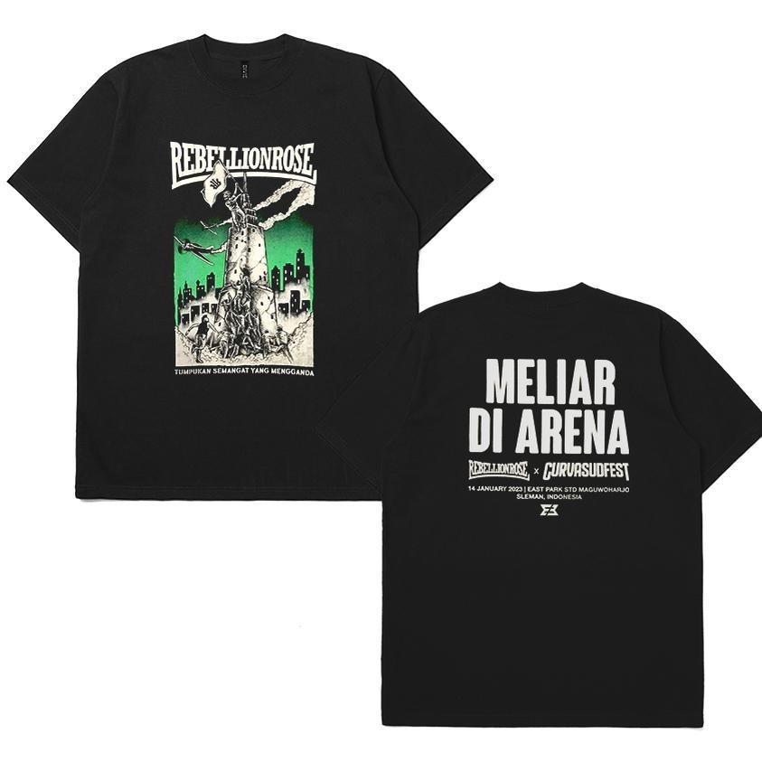 R-R M-XXL |Kaos/Shirt Unisex | lengan pendek T-shirt Band Rebellion Rose Curvasudfest 2023 merchandi