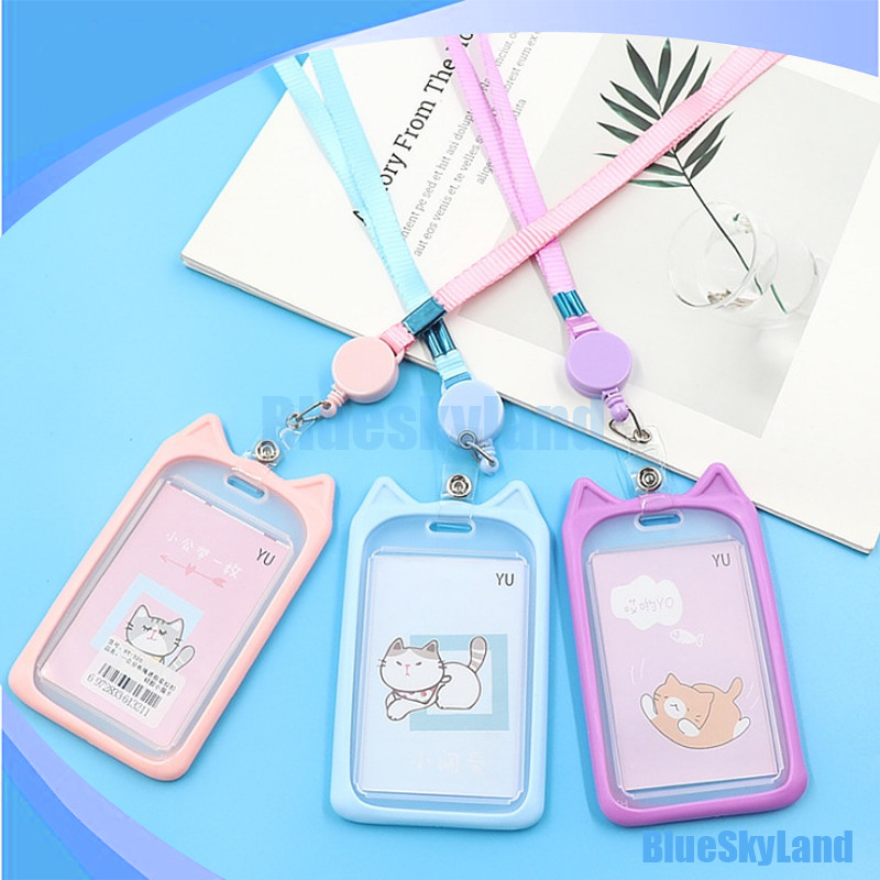 

Lanyard Card Holder Holder Gantungan Tali Kartu Akses Kantor Lanyard Card Holder Motif Kucing