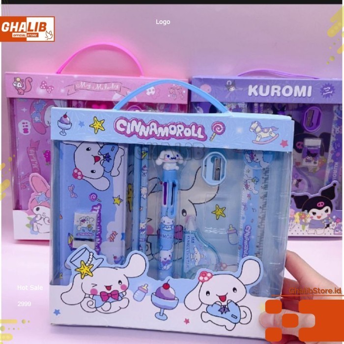 

PAKET STUDY SET SET ALAT TULIS MOTIF KUROMI CINAMOROLL MELODY 8026 - 8026 CINAMOROL