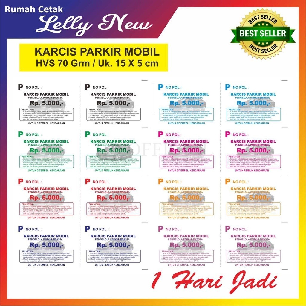 

KARCIS PARKIR MOTOR & MOBIL MURAH