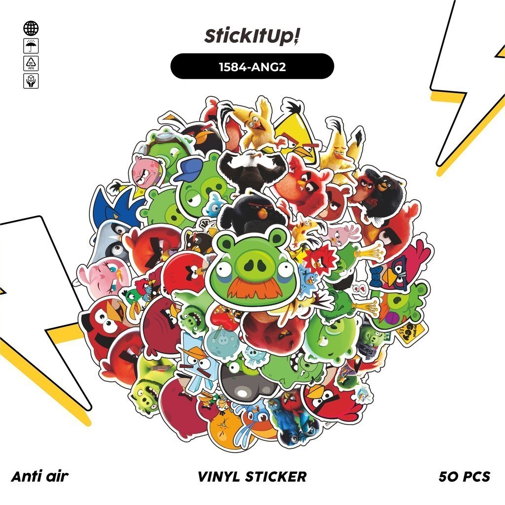 

COD✨ 100 Pcs Stiker GAME SERIES ANGRY BIRDS MOBILE CHARACTER MIX 002 Lucu Anti Air Untuk Dekorasi Notebook Sepeda Skateboard Handphone DIY