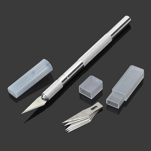 

GG05 Pisau Ukir Seni Silver Metal Carving Knife Pen Cutter Engraving