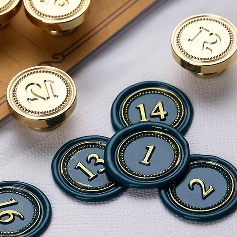

Digital Series Number 0-100 Wax Seal Stamp Brass Head For Cards Envelopes Wedding Invitations Gift Packaging Scrapbooking