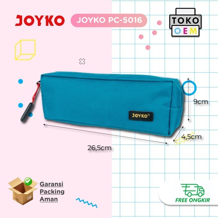 

NEW! BEST SELLER JOYKO PC-5016 TEMPAT ALAT TULIS PENCIL CASE KOTAK PENSIL MINIMALIS BAHAN KAIN DOMPET PULPEN - Biru