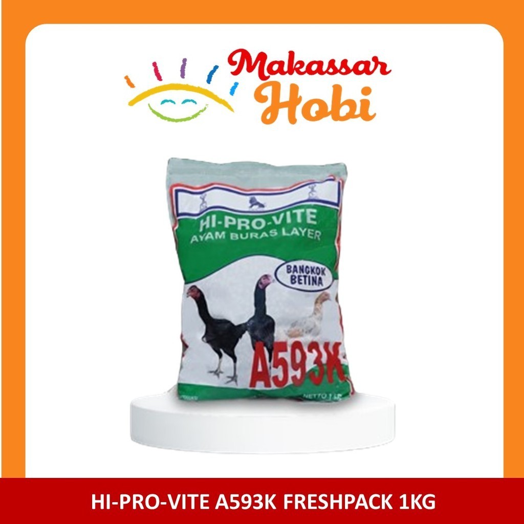 Pakan Ayam Bangkok A593K Hi-Pro-Vite A 593 K 593K Buras Hobi 1kg 1 kg