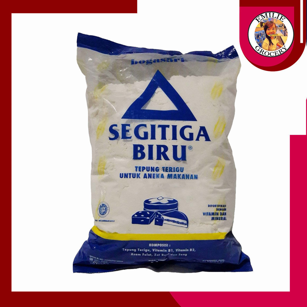 

Bogasari Tepung Terigu Segitiga Segi Tiga Biru 1 kg 1kg