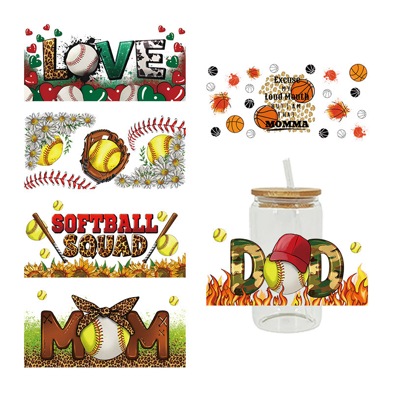 

UV DTF ball Transfer Happy Juice Printed Sticker For The 16oz Libbey Glasses Wraps Bottles D7558