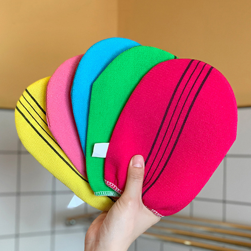 5Pcs Bath Towel Bath Gloves Free Bath Towel Double Sided Bath Gloves Exfoliating Bath Towel Bathroom