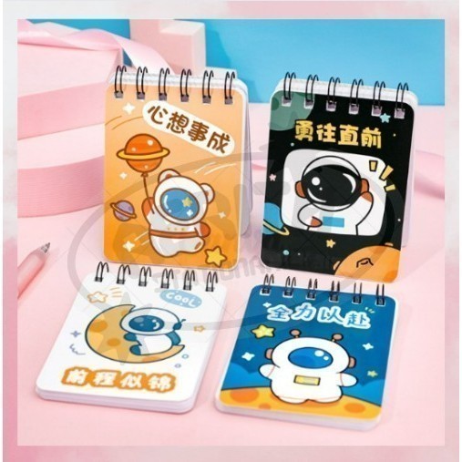 

Buku Tulis Mini Notebook Motif Astronot / Buku Tulis Memo Kecil Karton / Buku Catatan Cartoon Mini Book Lucu Anak Sekolah Import