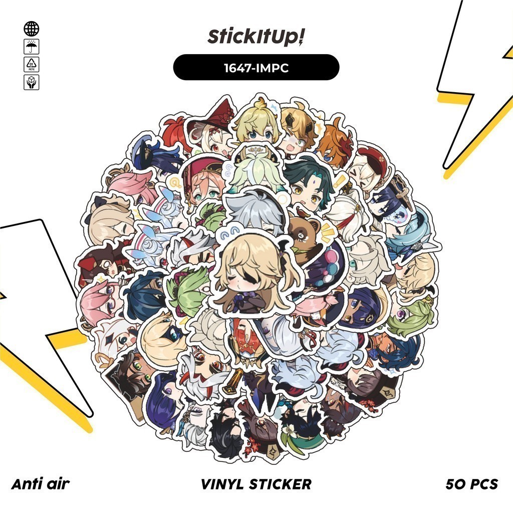 

COD✨ 100 Pcs Stiker Genshin Impact v5 Lucu Anti Air Untuk Dekorasi Notebook Sepeda Skateboard Handphone DIY