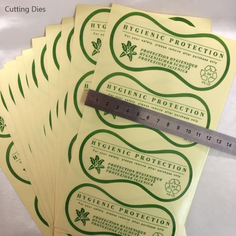 

50Pcs/lot Flower Printed Hygiene Label Clear Tape Swimwear Lingerie Underwear Adhesive Bikini Try On Sticker Labels Diy Crafts