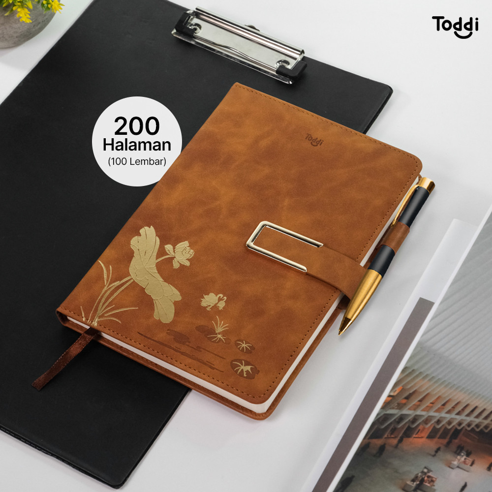 

Toddi Buku Jurnal Leather Notebook Diary A5 80GSM 200 Halaman - TD663
