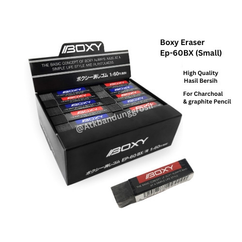 

Penghapus Boxy Eraser EP-60BX Small Stip Premium Bersih Untuk Pensil Charcoal & Graphote - Satuan SHESB