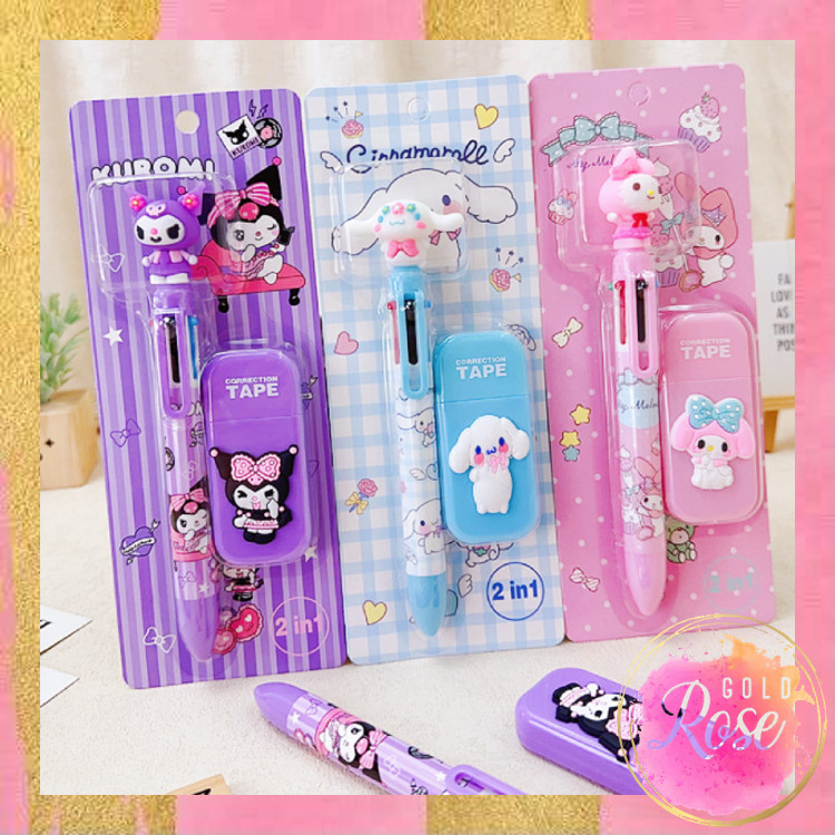 

ℛ - S6341 Set Alat Tulis 2 in 1 / Set Pulpen 6 Warna dan Korektor