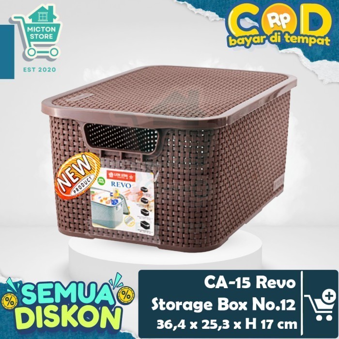 BIGTON Lion Star CA-15 Revo Storage Box No.12 Kotak Besar Box Baju Pakaian Kaus Kaki Dalaman Mainan 