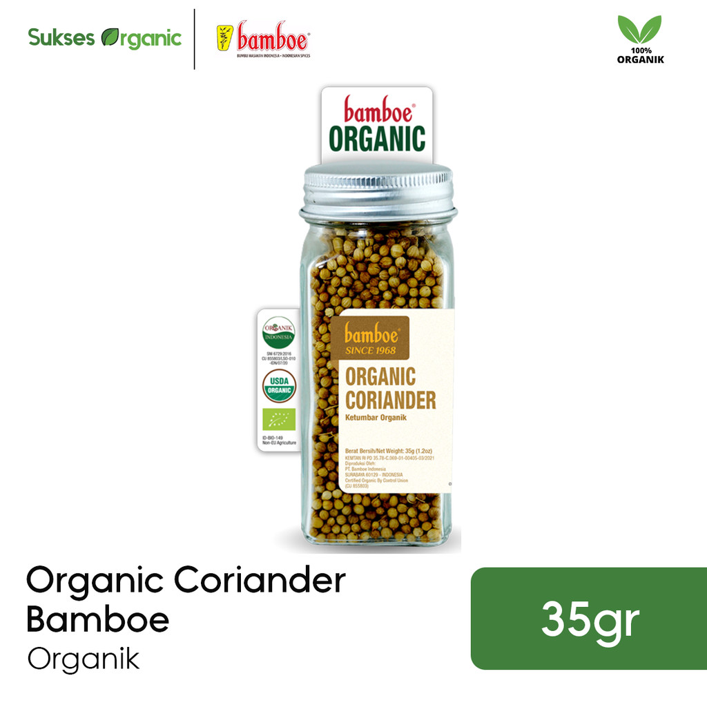 

Organic Coriander KETUMBAR Organik Bamboe 35gr