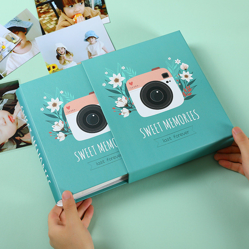 

6-inch Photo Album 200pcs Interleaf Type Children Growth Commemorative Books Large Capacity Home