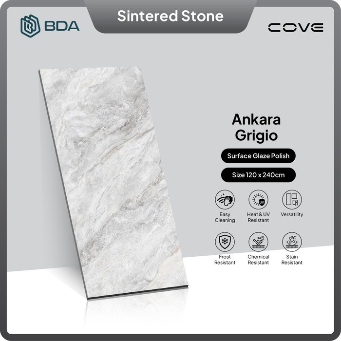 BDA Granite Tile 120X240 Keramik Granit Lantai Dinding Kamar Mandi Dekorasi Big Slab Ankara Grigio