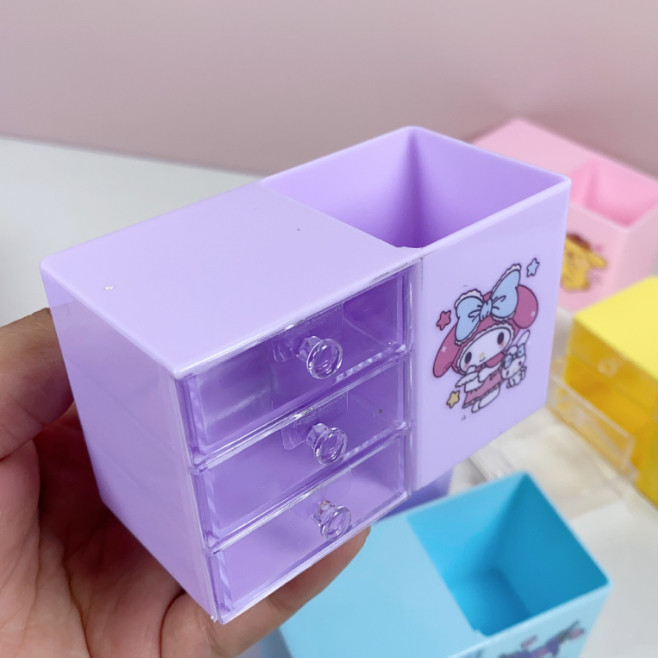 Awet Osm - 6401 Laci Kecil Motif Karakter Lucu / Laci Mini 3 Tingkat / Rak Kecil Lucu Motif Karakter