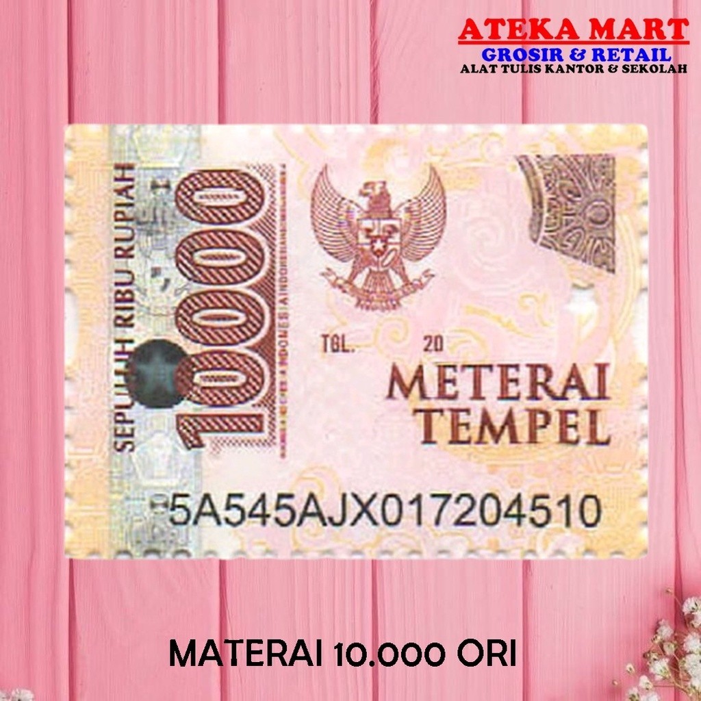 [PCS]  MATERAI 10000 ASLI   TERMURAH.   TERMURAH.