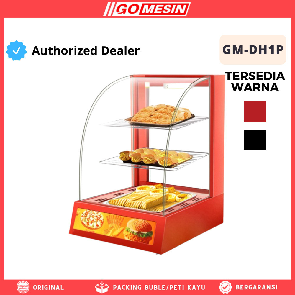 SHOWCASE WARMER GOMESIN GM-DH1P ETALASE FRIED CHICKEN PENGHANGAT MAKANAN GARANSI RESMI