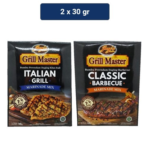 

Jay's Kitchen Grill Master Classic Barbeque Marinade Mix 30 gr + Italian Grill Marinade Mix 30 gr