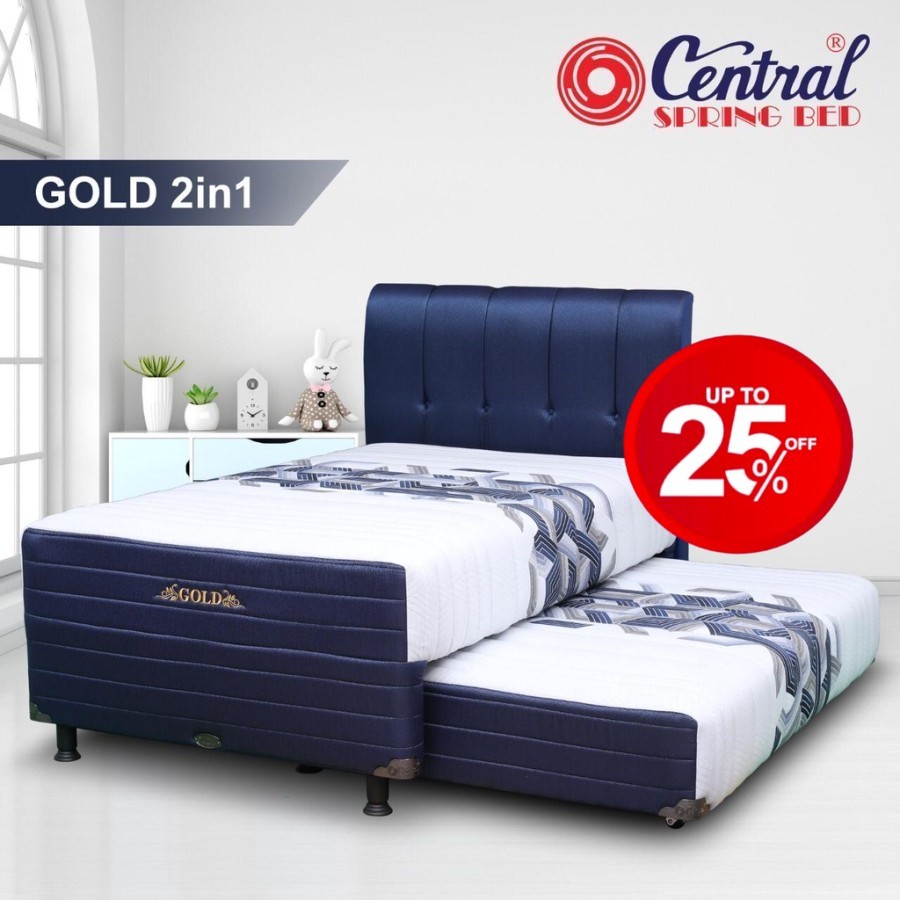 springbed 2 in 1 Sorong Gold Sandaran X1 by Central