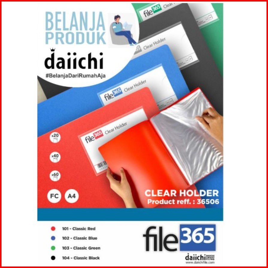 

Map Clear Holder Daiichi 365 A4 60 lembar