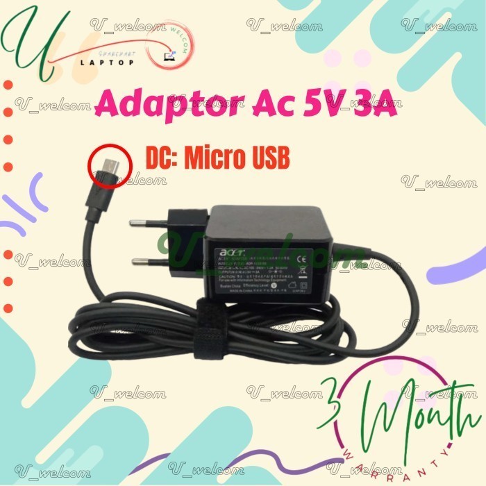 Adaptor Charger Ac 5V 3A Micro usb