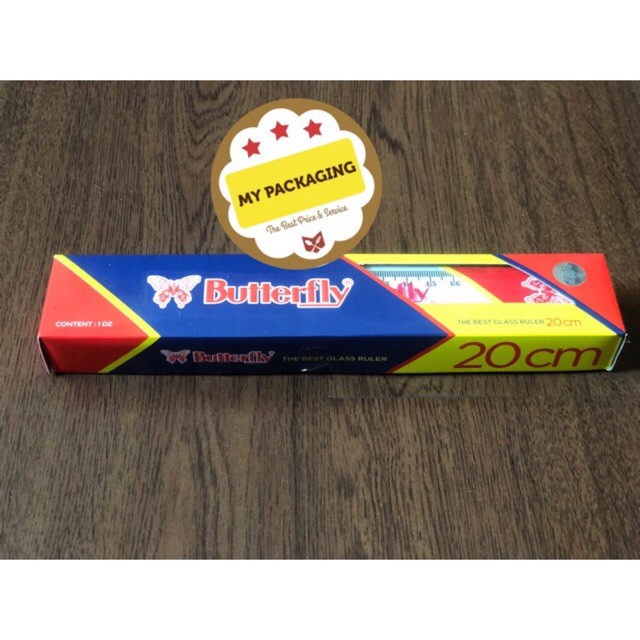 

Penggaris Mistar 20 cm merek BUTTERFLY (6buah) - [ COD ]