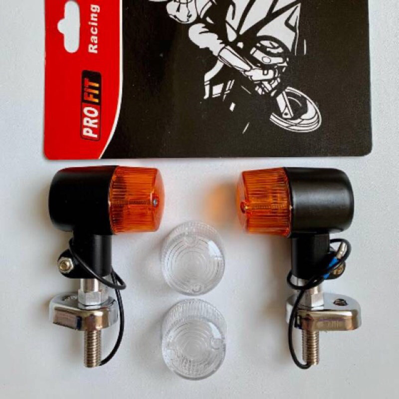 Lampu Sen klasik bulat hitam sepasang TERLARIS