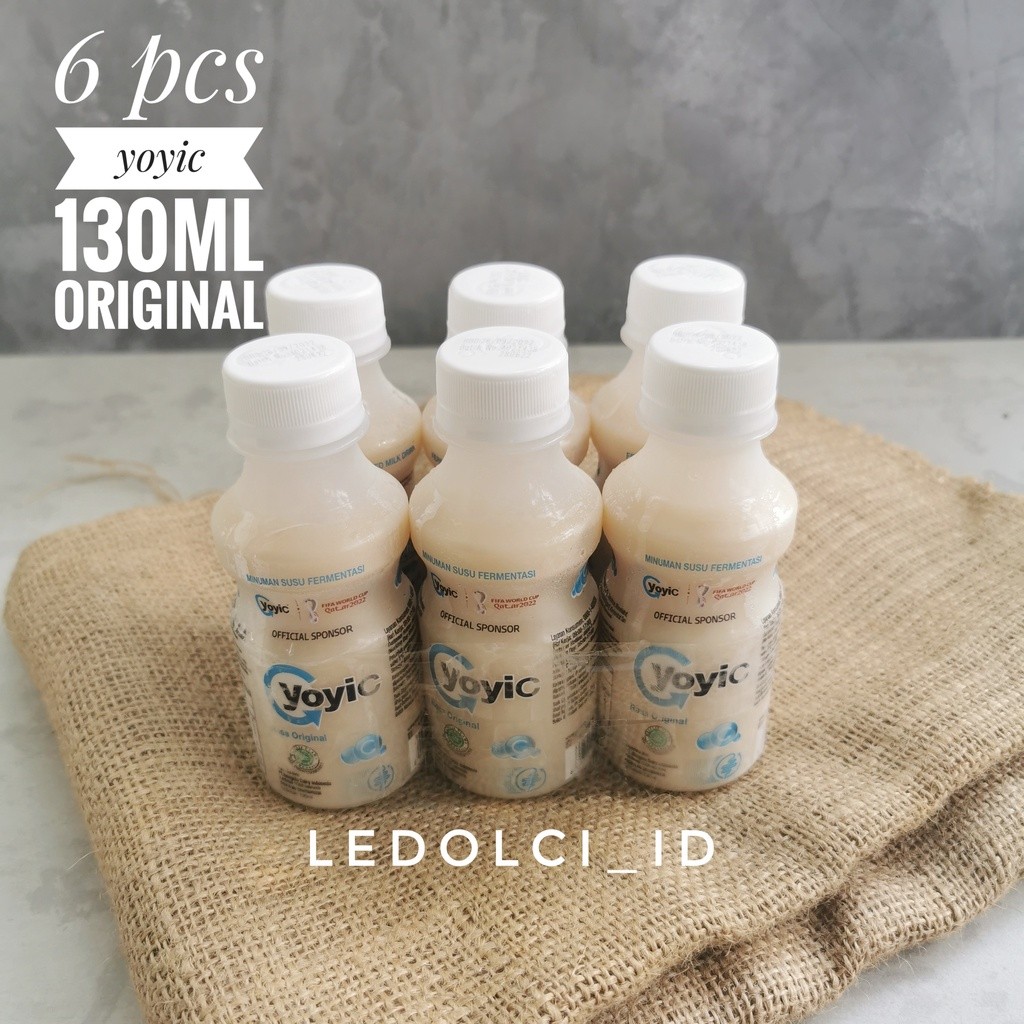 (6 PCS) YOYIC SUSU FERMENTASI 130 ML | SUSU PREBIOTIK 130 ML