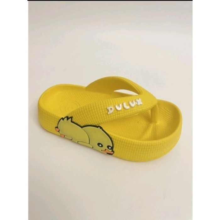 Sandal jepit anak perempuan lucu model duck NEW DULUX 510D - Kuning