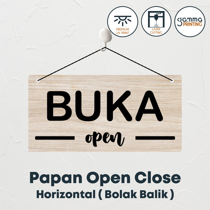 

Acrylic Signage Open Close Kotak / Papan Akrilik Timbul Buka Tutup Sign Toko