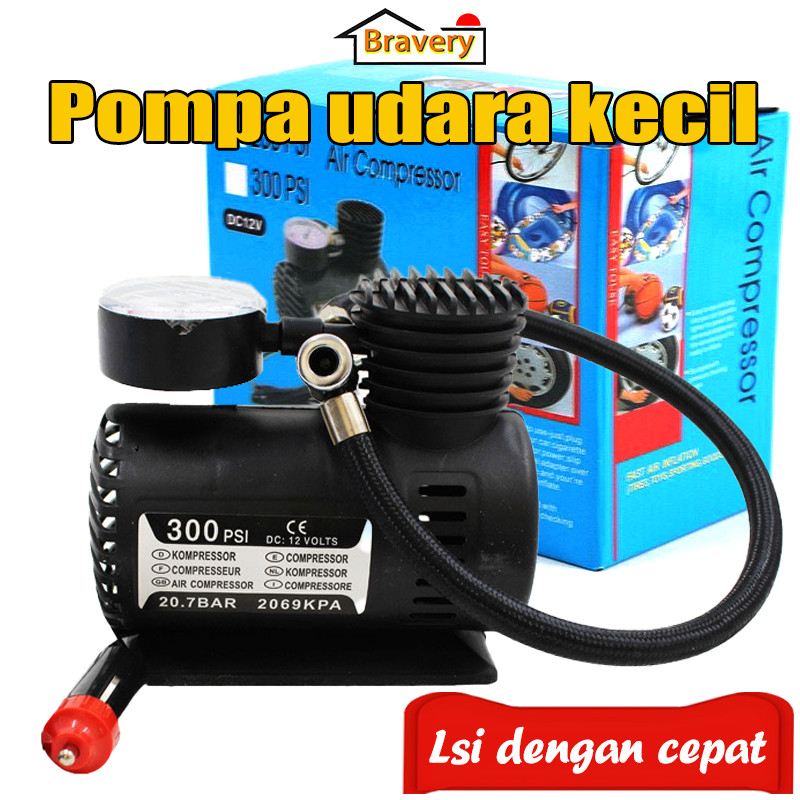 【Cepat】Pompa udara sepeda motor / Compressor 12V Electric Pump 300PSI Pompa Ban Mobil Elektrik/Pompa