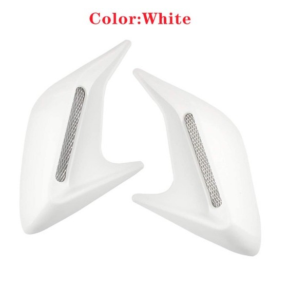 

Car Air flow Side Fender dekorasi Variasi insang hiu Mobil isi 2 pcs - Putih