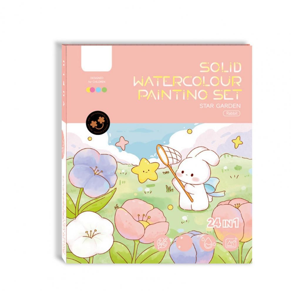

Animal-themed Watercolor Book Educational Watercolor Painting Kit for Toddlers with Pigment Paintbrush Coloring Book for Boys
