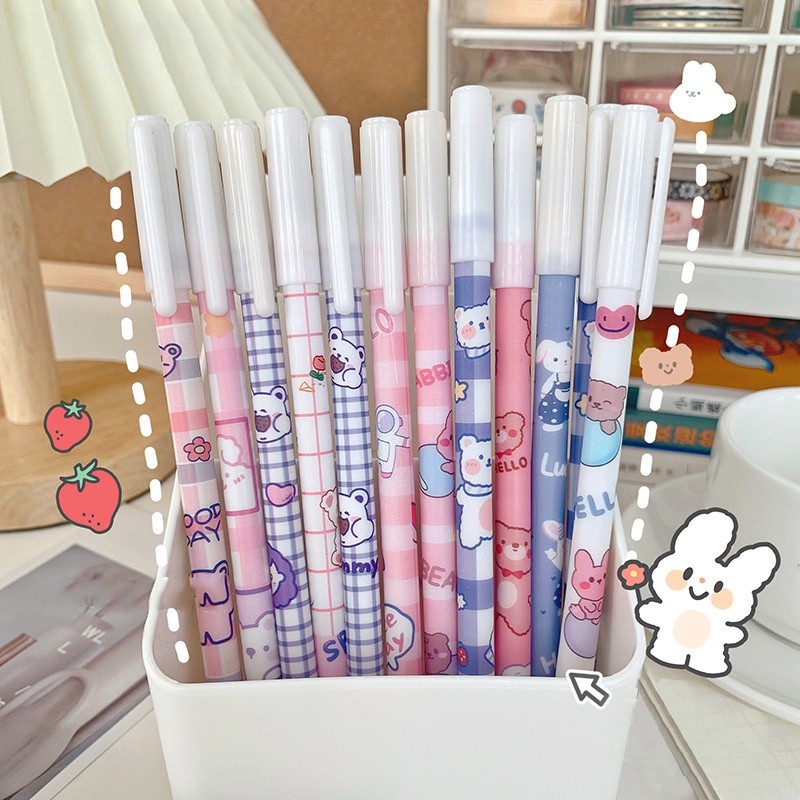 

{ OMG } ( 1pcs ) Pulpen Bisa Di Hapus Erasble Karakter Motif Pulpen Cartoon bisa di hapus Eraseable Pen Gel